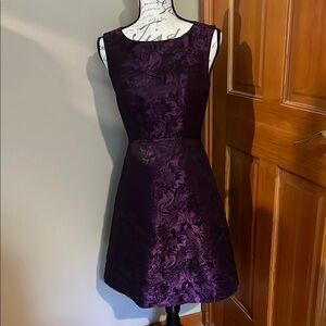Elegant Purple Floral Dress